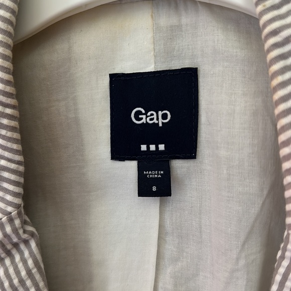 Gap Grey and White Seersucker Blazer - Picture 4 of 6